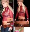 Britney Spears red cross hip tattoo